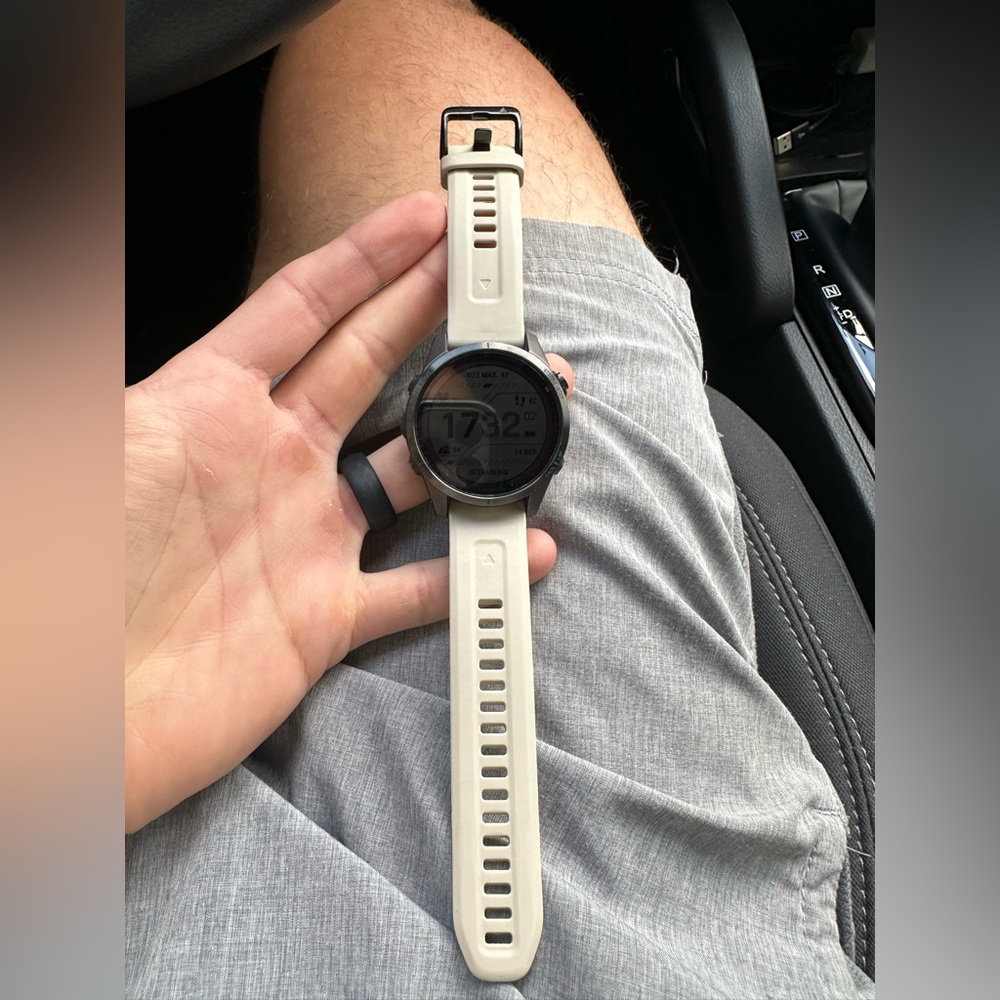 Garmin watch. Fenix 7s Sapphire solar.